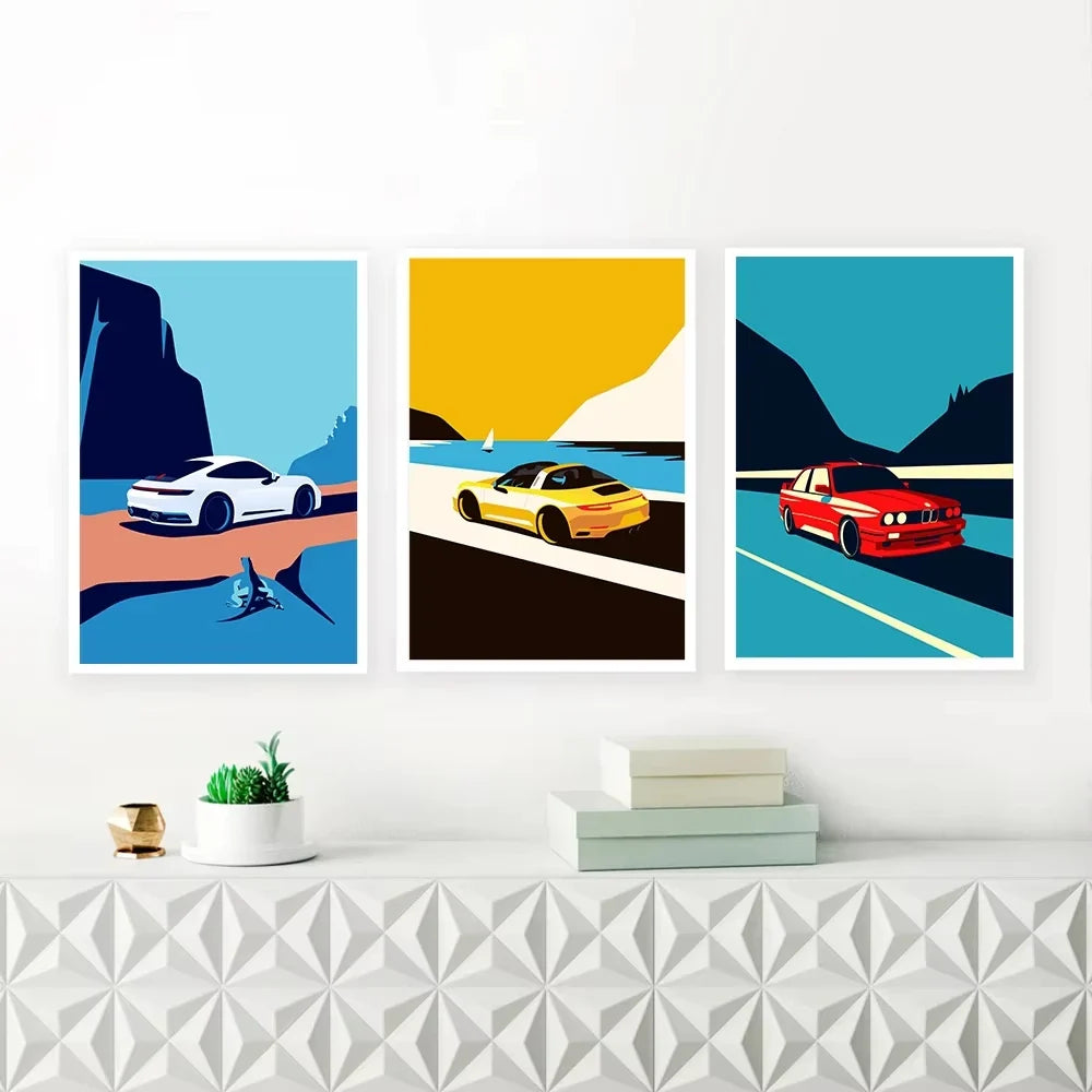 Classic 911 Car Canvas Poster
