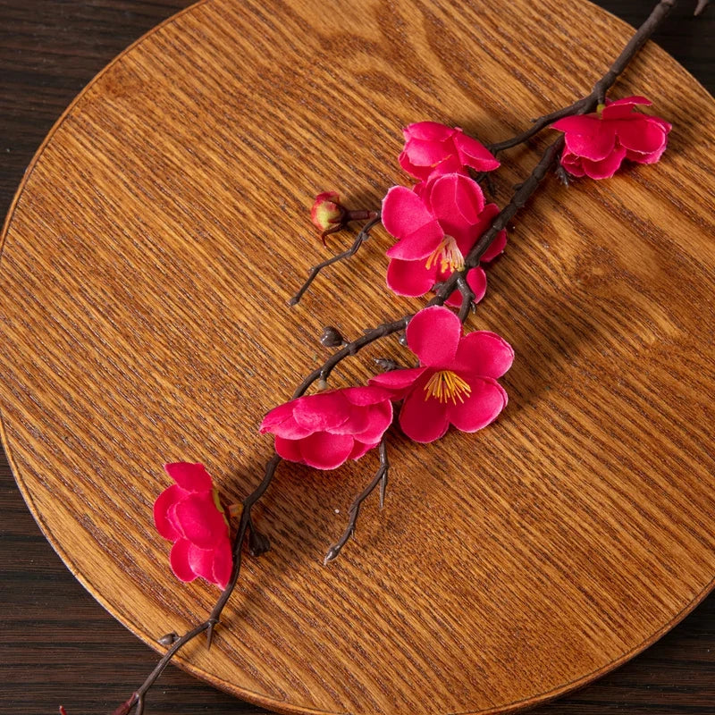 Artificial Plum and Peach Blossom Silk Flowers