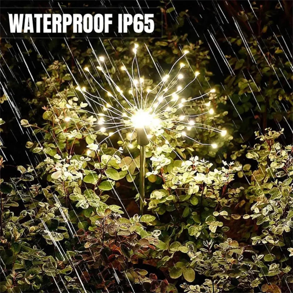 Solar Firework LED Garden Lights Waterproof 8 Modes