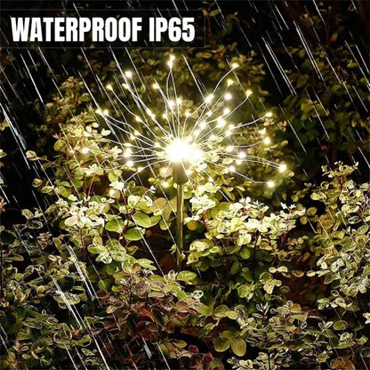 Solar Firework LED Garden Lights Waterproof 8 Modes