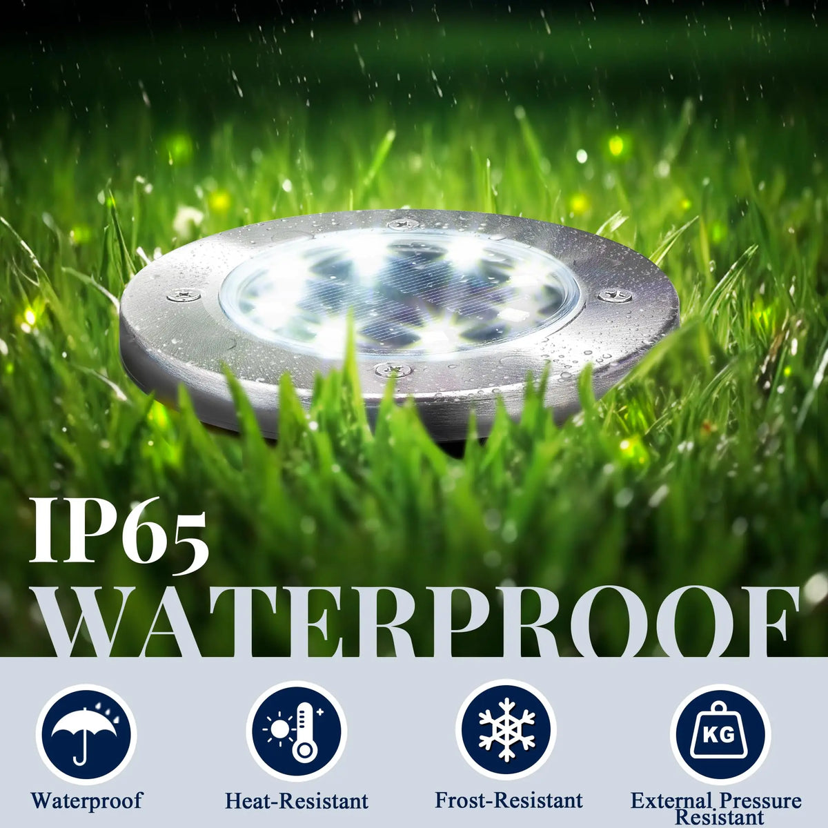 Solar Disk Garden Lights 8LED Waterproof Outdoor