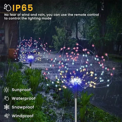 Solar Firework LED Garden Lights Waterproof 8 Modes