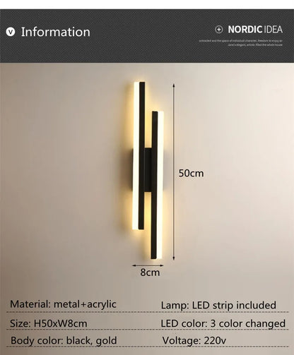 LED Copper Pipe Wall Lamp