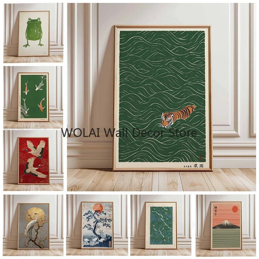 Japanese Animal Canvas Wall Art