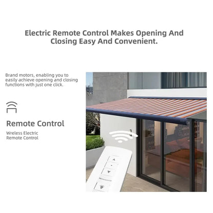 Electric Retractable Patio Awning with LED