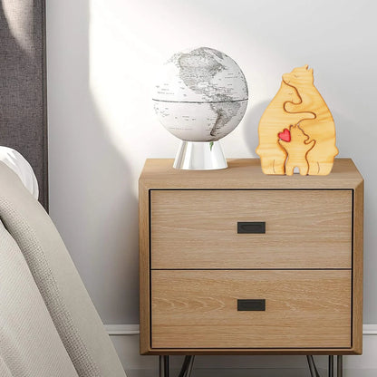 Personalized Wooden Bear Family Puzzle Gift
