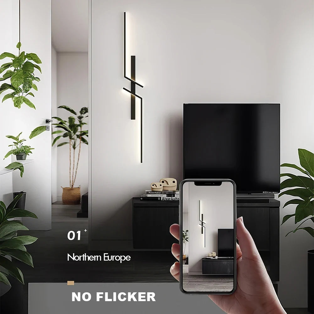 Modern LED Wall Lamp with Remote
