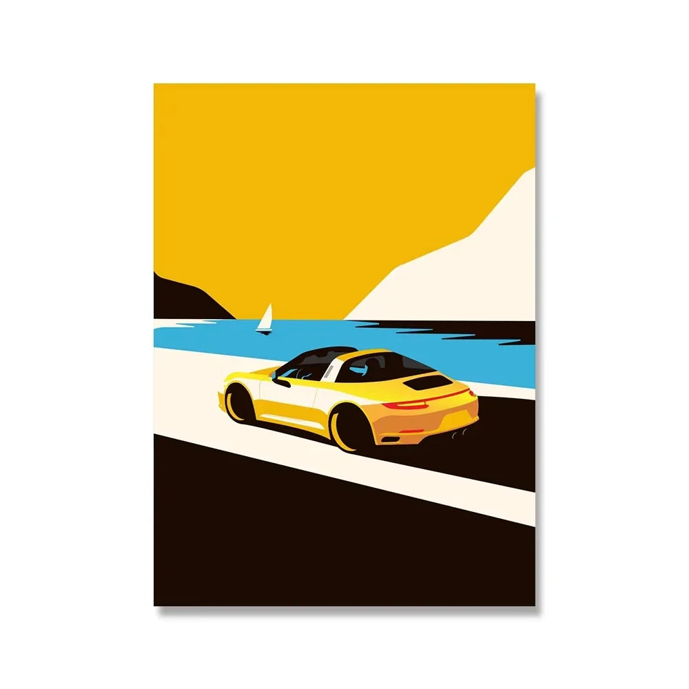 Classic 911 Car Canvas Poster