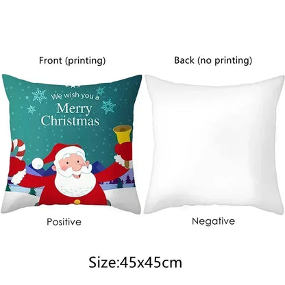 Christmas Pillowcase Set 4pcs Home Decor