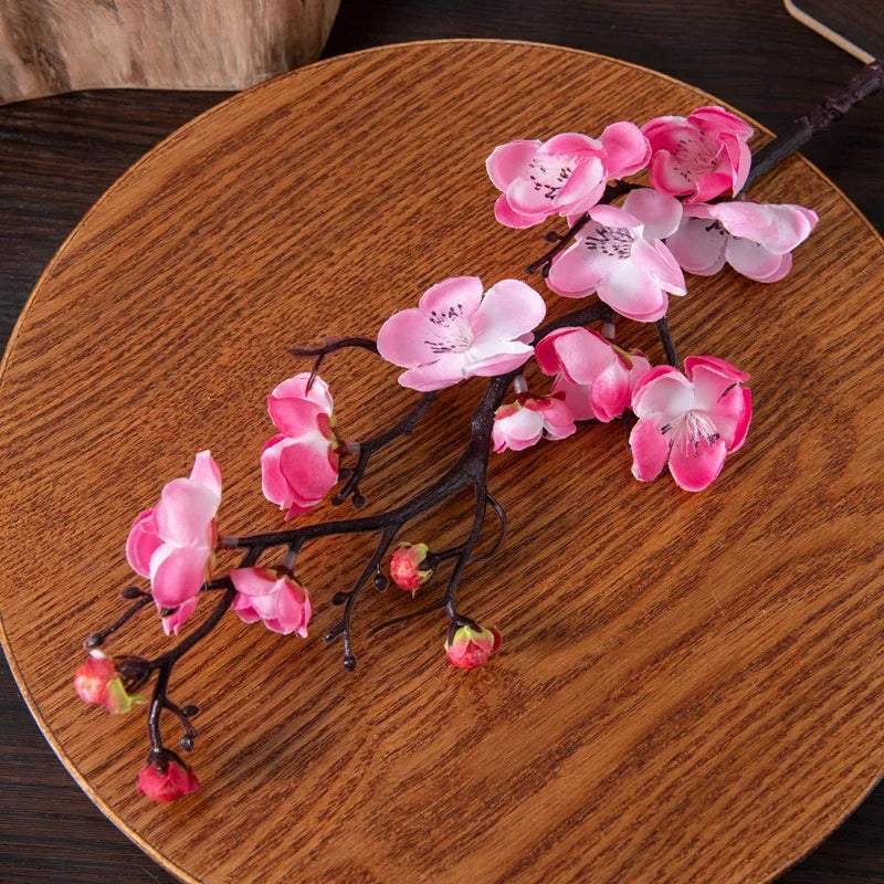 Artificial Plum and Peach Blossom Silk Flowers
