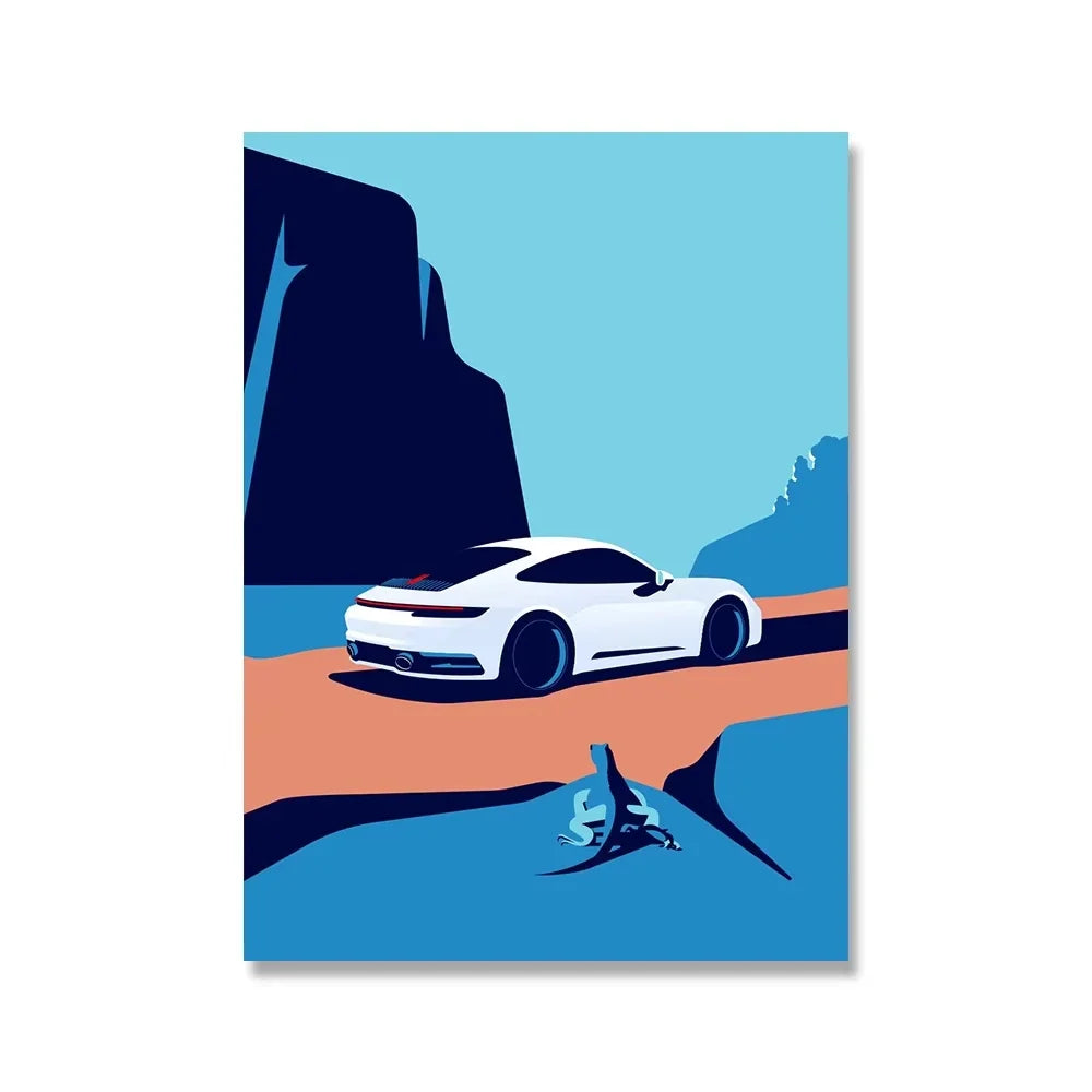 Classic 911 Car Canvas Poster